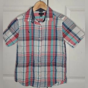 Boys Nautica Button Down Short Sleeve Short size 10/12